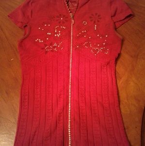 SEXY Rhinestone Bling Zipper Top FREE WHEN BUNDLED